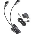 K&M 12245 Notenpultleuchte Double4 LED FlexLight inkl. Netzteil Thumbnail 1