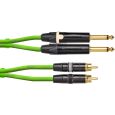 Cordial Klinke 6,3mm mono / Cinch 0,6 m grün CEON DJ PLUG-RCA 0,6 G Thumbnail 1
