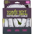 Ernie Ball EB6045 9,14m Instrumentenkabel Spiralkabel weiß Thumbnail 1