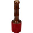 Klangschalen-Schlägel Leder 23x7 cm rot Thumbnail 2
