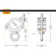 Global Truss Half Coupler 48-51 mm mit Auge schwarz Thumbnail 2