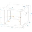 Stahl-Rack, 19 Zoll 8 HE Thumbnail 3
