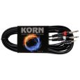 KORN Kabel ECO Adapterkabel Klinke 3,5mm st. / 2x Klinke 1,5 m Thumbnail 1