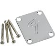 Fender 4-Bolt Vintage-Style Neck Plate "F" (Chrome) Thumbnail 1