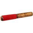 Klangschalen-Schlägel Leder 19x3 cm rot/schwarz/beige Thumbnail 5