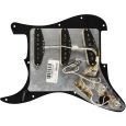 Fender Pre-Wired Strat Pickguard Hot Noiseless SSS Parchment 11 Hole PG Thumbnail 2
