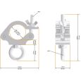 Global Truss Half Coupler 48-51 mm mit Auge Thumbnail 2