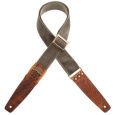 Magrabo Stripe SC Cotton Gitarrengurt 5cm Washed Olive Green Thumbnail 1