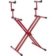 Gator Frameworks GFW-KEY-5100XRED Heavy-Duty 2 Tier "X" Style Keyboardständer Thumbnail 1