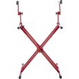 Gator Frameworks GFW-KEY-5100XRED Heavy-Duty 2 Tier "X" Style Keyboardständer Thumbnail 2