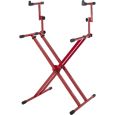 Gator Frameworks GFW-KEY-5100XRED Heavy-Duty 2 Tier "X" Style Keyboardständer Thumbnail 3