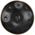 U-Turn Steel Handpan 22" 10 Töne D Kurd Gray/Golden Edge inkl. Tasche & Poliert. Thumbnail 1