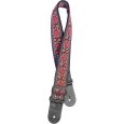 STAGG Gitarrengurt aus gewebter Baumwolle mit Jimi-Muster rot Thumbnail 1