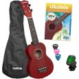 Cascha Linde Ukulele Set rot Sopran-Ukulele inkl. Gigbag & Zubehör Thumbnail 1