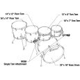 TAMA Starclassic Performer Drum Kit 5 teilig Piano Black/Chrom HW Thumbnail 5