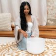 MEINL Sonic Energy Crystal Singing Bowl white-frosted 12"/30cm A3 Stirnchakra Thumbnail 3
