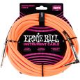 Ernie Ball EB6079 Instrumentenkabel gerade/gewinkelt neonorange 3m Thumbnail 1