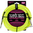 Ernie Ball EB6080 Instrumentenkabel Gewebe gerade/gewinkelt gelb 3m Thumbnail 1
