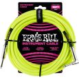 Ernie Ball EB6085 Instrumentenkabel Gewebe gerade/gewinkelt gelb 5,48m Thumbnail 1