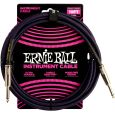 Ernie Ball EB6393 Instrumentenkabel gerade/gerade violett/schwarz 3,04m Thumbnail 1
