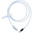 myVolts Step Up USB-C zu USB-C PD Kabel mit LCD Power Meter, Sky Blue Thumbnail 1