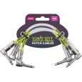 Ernie Ball EB6051 Patchkabel gewinkelt/gewinkelt weiss 15,24cm 3er Pack Thumbnail 1