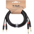 N-RoK Premium Kabel 6,3mm mono / Cinch 6,3mm 3m Thumbnail 1