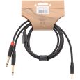 N-RoK Premium Kabel 3,5mm stereo / 2x Klinke 6,3mm mono 1,5m Thumbnail 4
