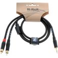 N-RoK Premium Kabel Klinke 3,5mm stereo / 2x Cinch 0,9m Thumbnail 1