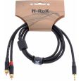 N-RoK Premium Kabel Klinke 3,5mm stereo / 2x Cinch 1,5m Thumbnail 1