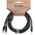 N-RoK Premium Kabel Klinke 3,5mm stereo / 2x Cinch 3m Thumbnail 1