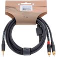 N-RoK Premium Kabel Klinke 3,5mm stereo / 2x Cinch 3m Thumbnail 4