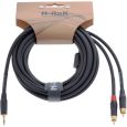 N-RoK Premium Kabel Klinke 3,5mm stereo / 2x Cinch 6m Thumbnail 1