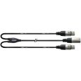 Cordial Klinke Y-Adapter XLR male / 2 x XLR female 0,3m REAN CFY 0,3 MFF Thumbnail 1