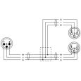Cordial Klinke Y-Adapter XLR male / 2 x XLR female 0,3m REAN CFY 0,3 MFF Thumbnail 2