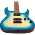 SPIRA Guitars S-500 QAB Trans Aqua Blue E-Gitarre Thumbnail 5