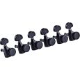 Ortega OTMLOCK6L-GB Locking Gitarrenmechaniken-Set, 6 in line Gloss Black Thumbnail 1