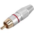 Cinch Stecker pro-Alu rot Thumbnail 1