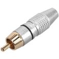 Cinch Stecker pro-Alu schwarz Thumbnail 1