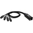 Adam Hall 4 STAR CATBOX XF3 Audio & DMX Multicore 4 XLR 3-Pol Female x Cat.6a Thumbnail 1