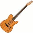 Fender American Acoustasonic Telecaster Mahogany Ebony Fingerboard  Natural Thumbnail 1
