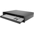 Adam Hall 19" 2HE Rackschublade mit Tastaturauszug Stahl Thumbnail 3