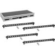 EUROLITE Set 4x LED PIX-16 QCL Leiste + Case