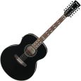 Ibanez AJ7012M1E-BK Black High Gloss 12-String Westerngitarre Thumbnail 1