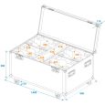 ROADINGER Flightcase 4x TMH-X4 mit Rollen Thumbnail 5