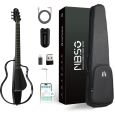 Natasha NBSG Steel Smart Silent Guitar Bamboo Black Westerngitarre Thumbnail 3