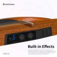 Natasha NBSG Steel Smart Silent Guitar Bamboo Black Westerngitarre Thumbnail 6