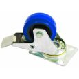 Lenkrolle 80mm blau mit Bremse Thumbnail 1