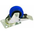 Lenkrolle 80mm blau mit Bremse Thumbnail 2