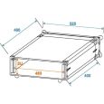 Effektrack CO DD, T:38cm, 2HE, schwarz Thumbnail 4